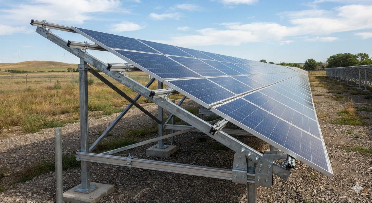 Roof Top Solar Mounting Structure 1300x709